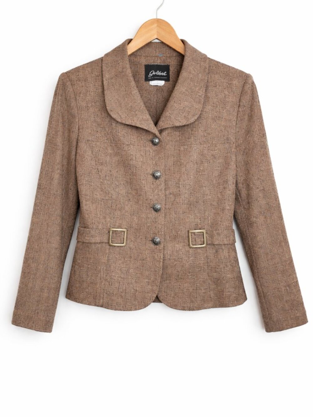 JOLIBEL | Vintage Brown Blazer with Gold Buttons - Women's Size 6